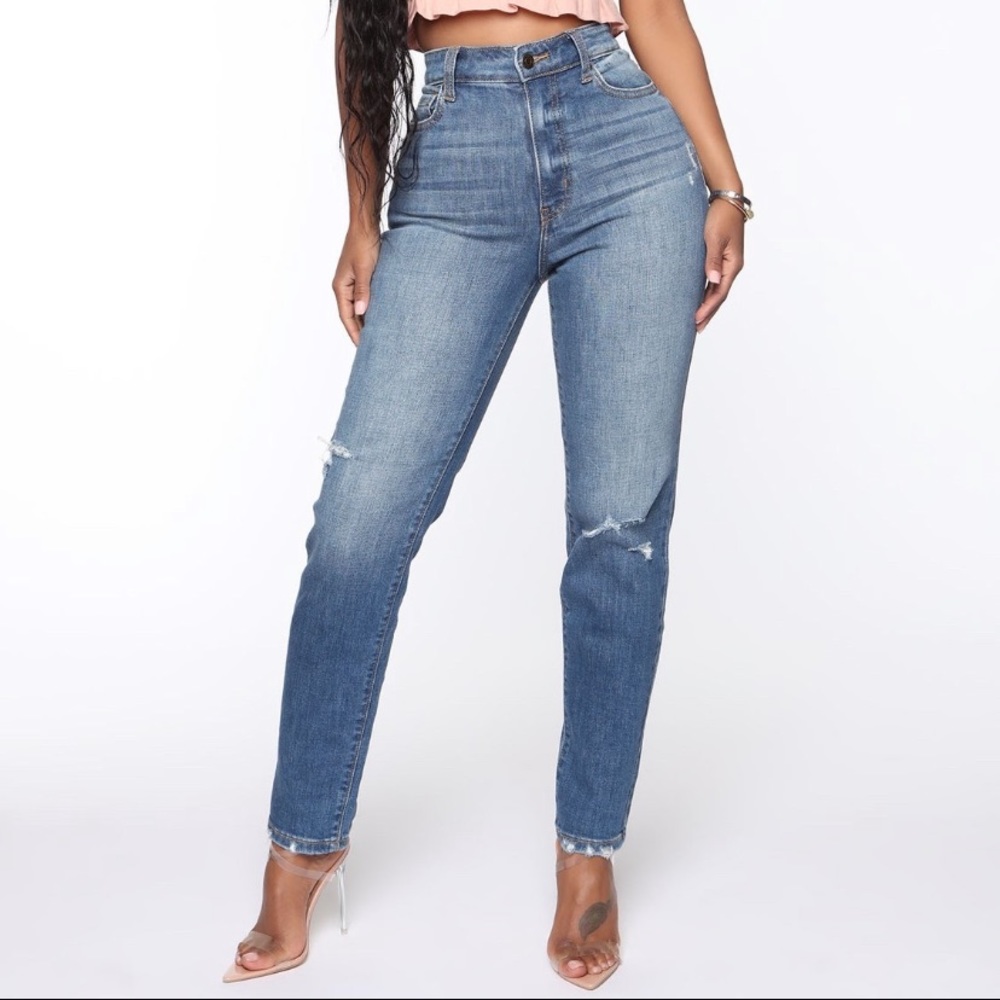 Hi-Rise Mom Jeans